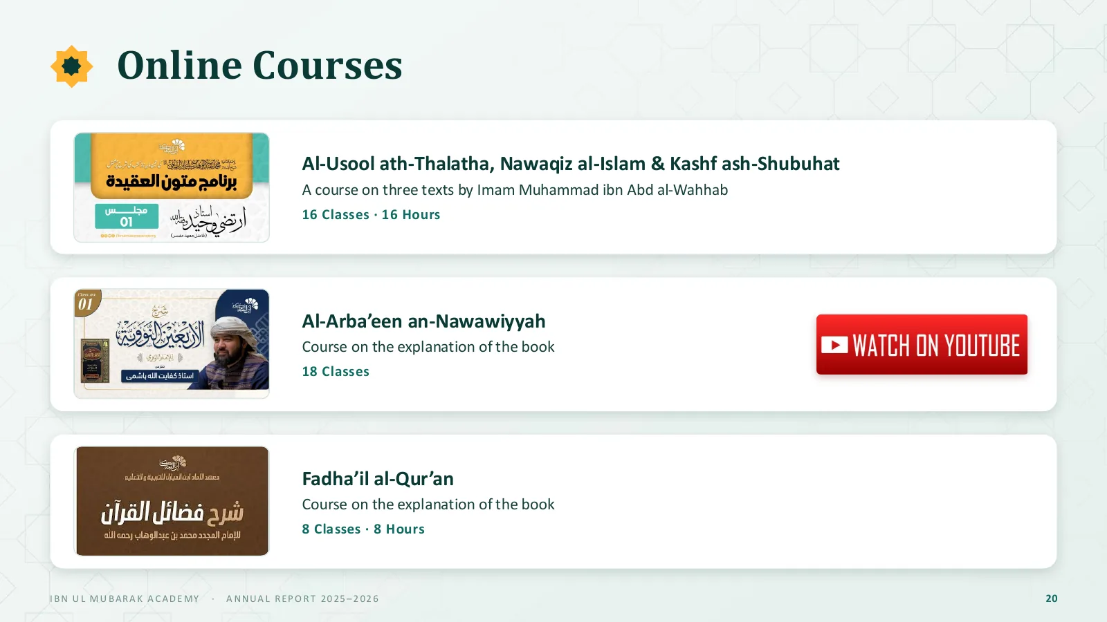 Online courses, slide 20