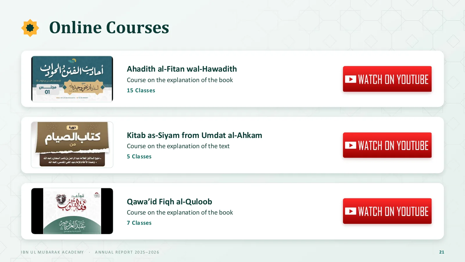 Online courses, slide 21