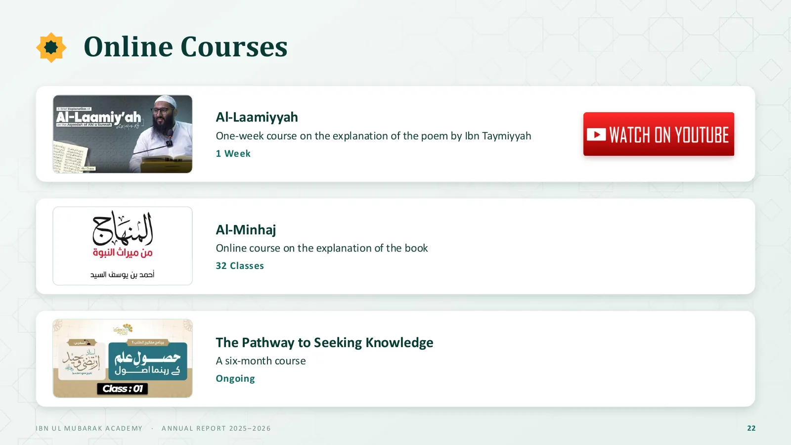Online courses, slide 22