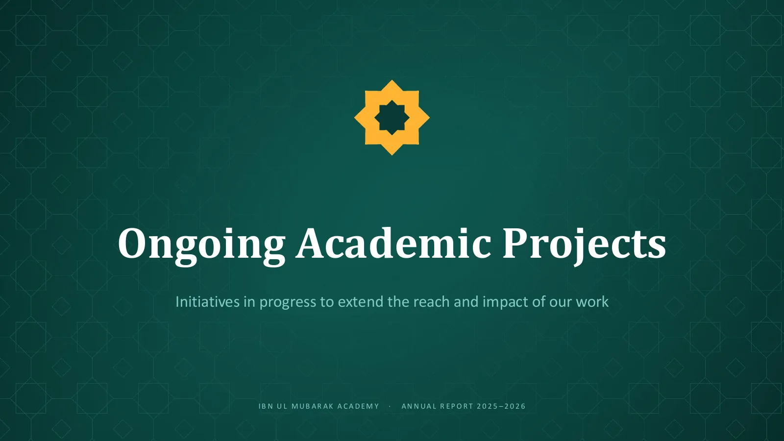 Ongoing academic projects, slide 35