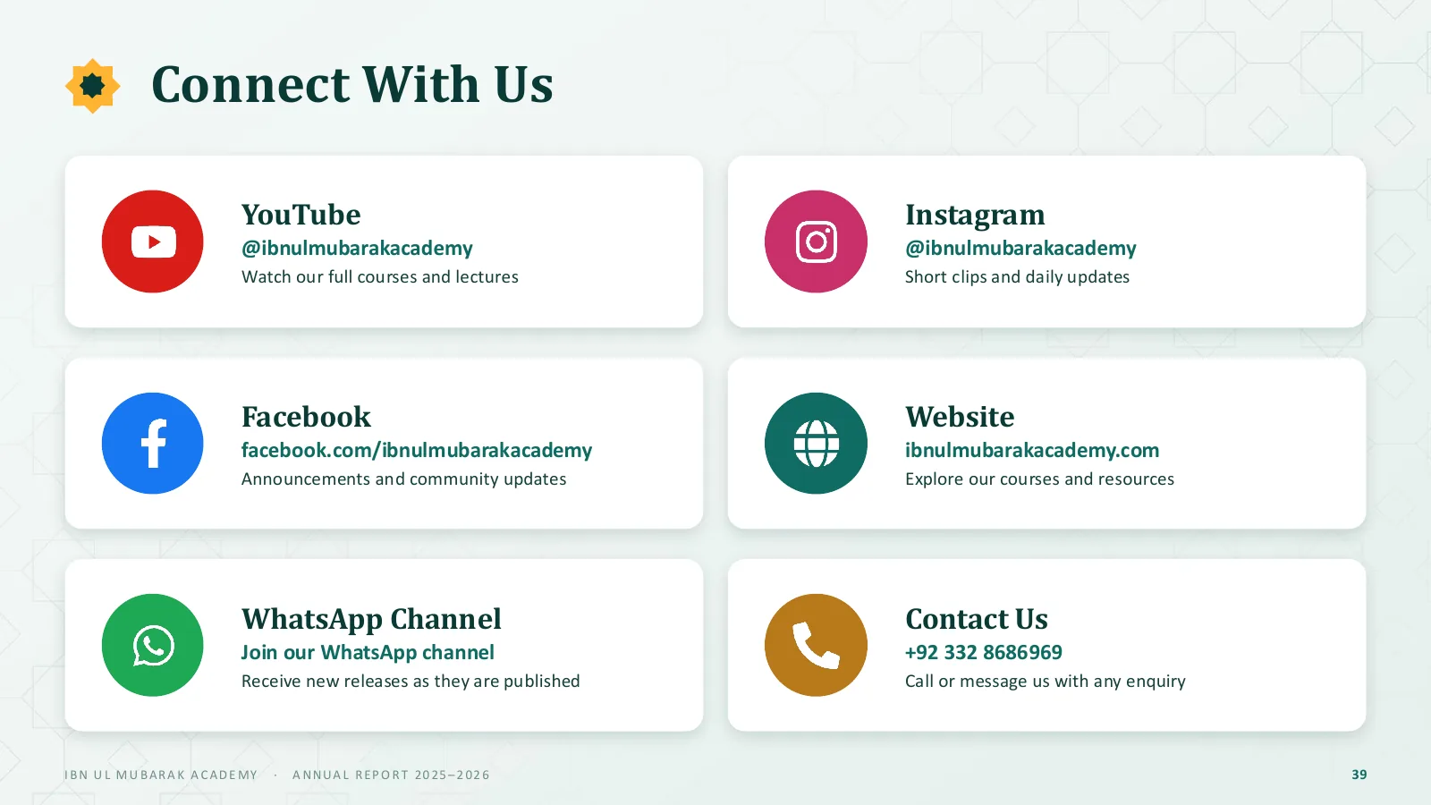 Connect with us, slide 39